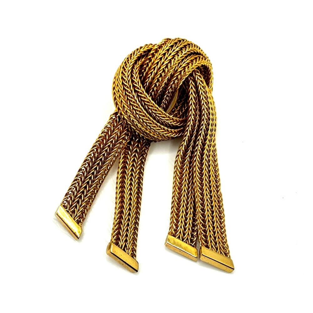 GROSSE FOR CHRISTIAN DIOR 1958 Vintage Rosette Knot Rope Tie Brooch